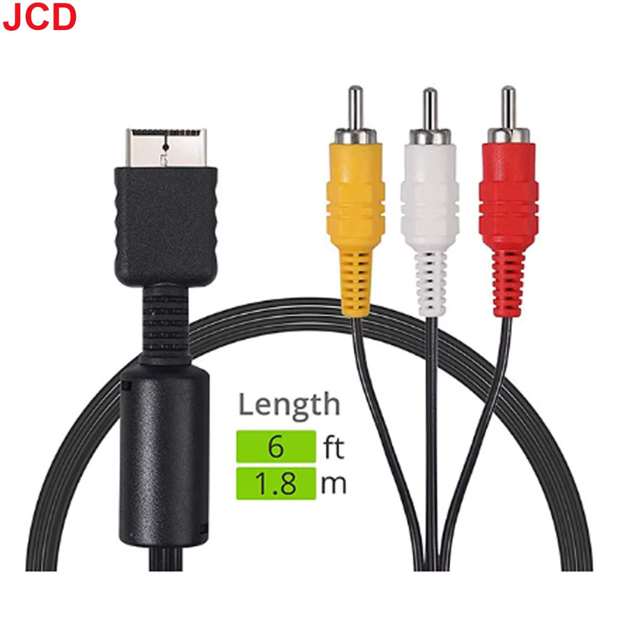 JCD RCA AV Kabel Splitter für PS1 PS2 PS3, 1,8 m Audio Video Verlängerungskabel in Multicolour - Bild 4