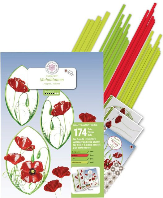 Quilling-Set Mohnblumen von papier+ideen für Erwachsene - Bild 1