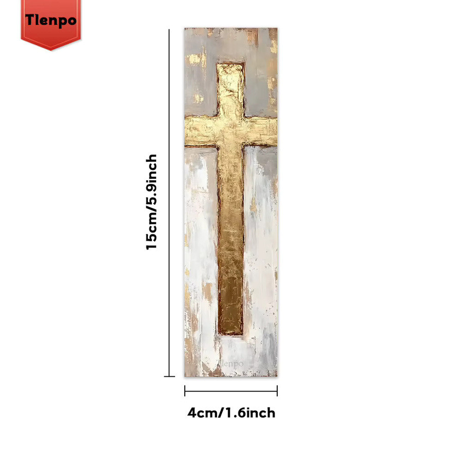 32 Stück Lesezeichen von tlenpo mit goldenem Kreuz-Motiv aus Papier für Schule und Weihnachten - Bild 2