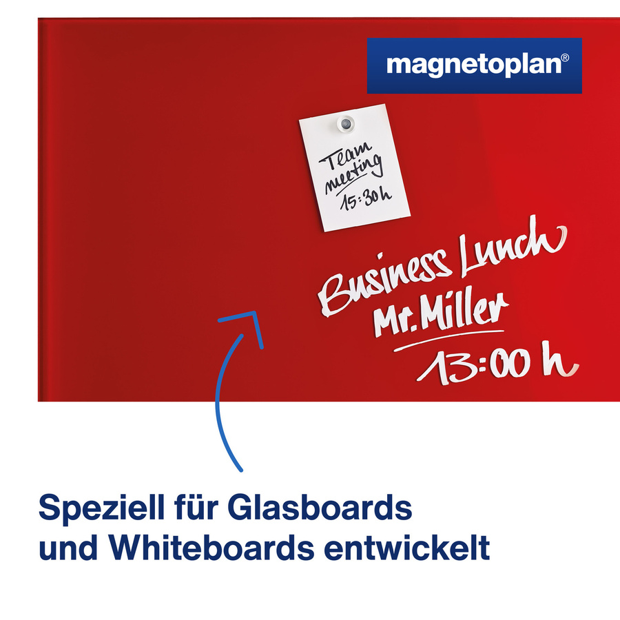 Magnetoplan Design-Magnete aus Acryl, transparent, Durchmesser: 25 mm, 6 Stück - Bild 2