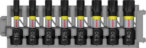 Bosch Sechsrund-Bit Set in Schwarz aus Stahl mit den Größen T 15, T 20, T 25, T 30 und T 40 - Bild 1