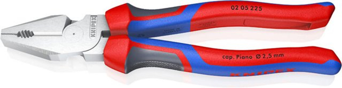 Knipex Kraft-Kombizange mit Comfort-Griffen verchromt, mehrfarbig, Länge: 225 mm - Bild 2