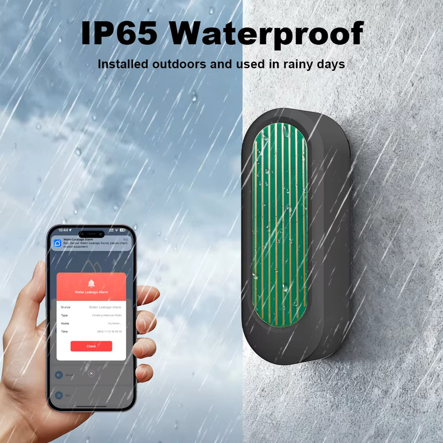 Tuya Zigbee Regensensor IP65 wasserdichter Regenerkennung und Wasserlecksensor mit Echtzeit-APP-Überwachung in Weiß oder Schwarz - Bild 5