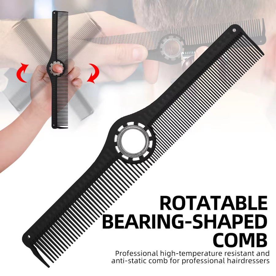 BARBERTOP Haarschneidekamm-Set, professioneller Entwirrkamm mit Metallring, Unisex - Bild 3