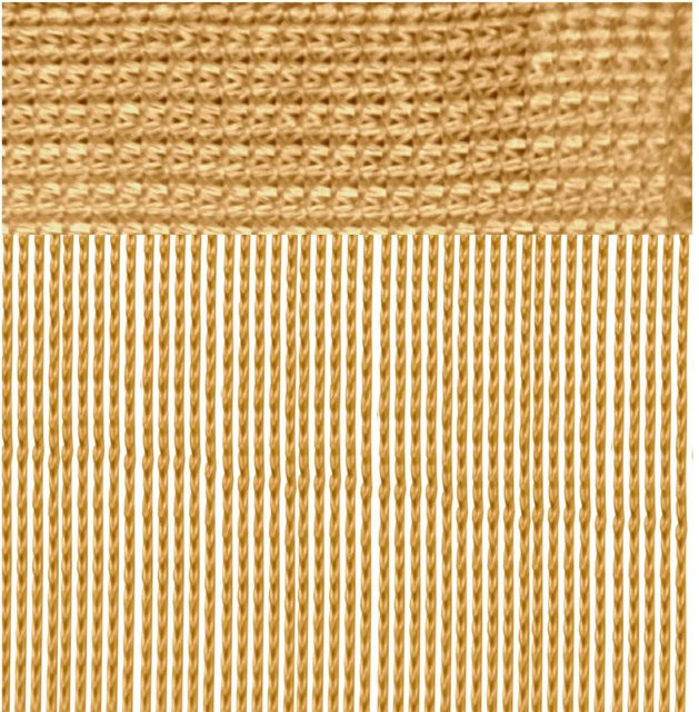 Bestlivings Fadengardine Vorhang für Wohnwagen in Gold, B/H: 56 x 185 cm - Bild 1