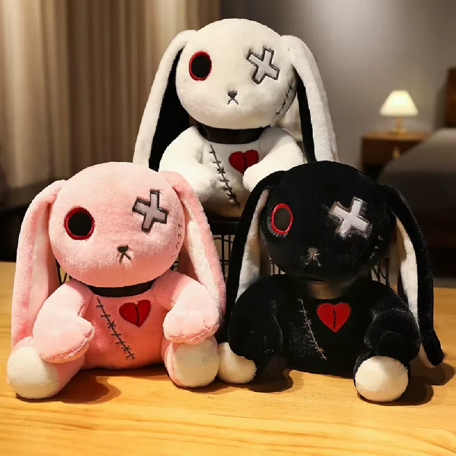 Adoowoo Verrückte Kaninchen- und Katzen-Plüschfiguren, Plüsch / Textil, Pink - Bild 2