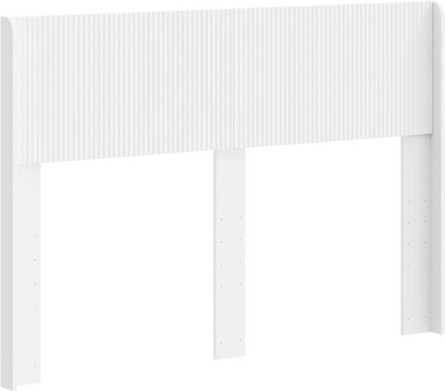 vidaXL Kopfteil in Weiß mit vertikalem Latten-Design aus Holzwerkstoff - Bild 1