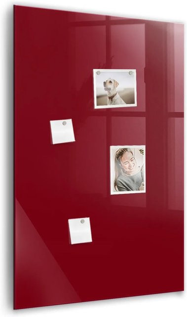 Tulup Magnettafel aus Glas in Burgunderrot, B/H: 60 x 90 cm - Bild 1