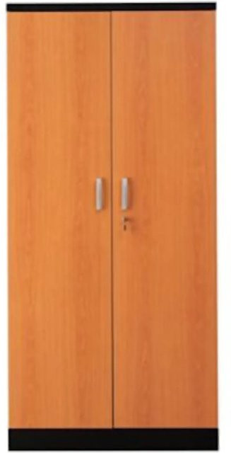 PROREGAL Aktenschrank Beetle mit 4 Fachböden und Schloss, Schwarz & Erle, H x B x T: 195 x 92 x 42 cm - Bild 1