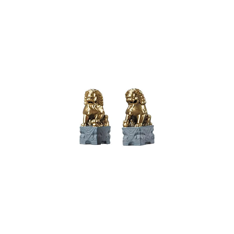Kicarmod Modellauto Zubehör vergoldeter Löwe aus Metall im Maßstab 1:64 in Gold - Bild 6