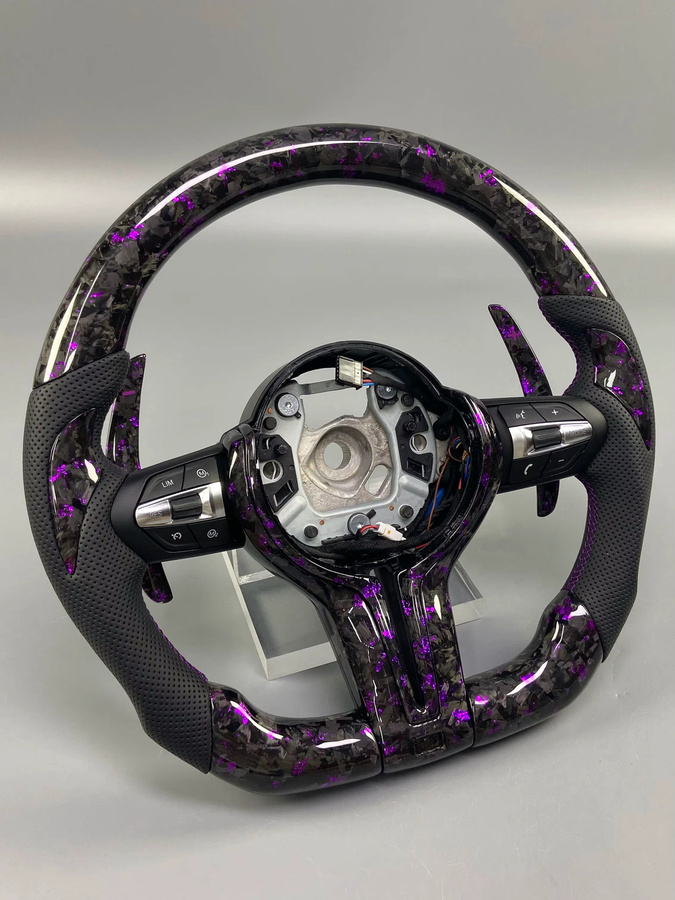 M Sport Lederlenkrad mit Carbonfaser für BMW F10 F11 F12 F15 F20 F21 F22 F25 F26 F30 F31 F32 F33 F34 F36 - Bild 5