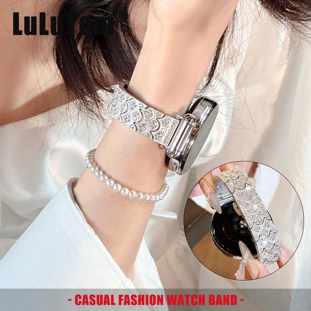 LuLuTom Uhrenarmband Edelstahl, Diamant, Kristall, Unisex - Bild 1