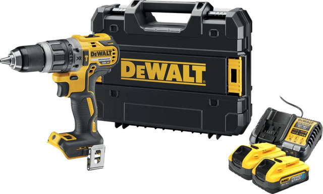 DeWalt DCD796NT-XJ Powerstack Akku Starterset mit 2x 5,0 Ah Akkus in Gelb - Bild 1