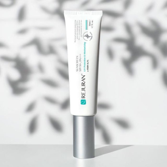 Rejuran Sonnenschutz Creme, 50 ml, für empfindliche Haut, Panthenol - Bild 1