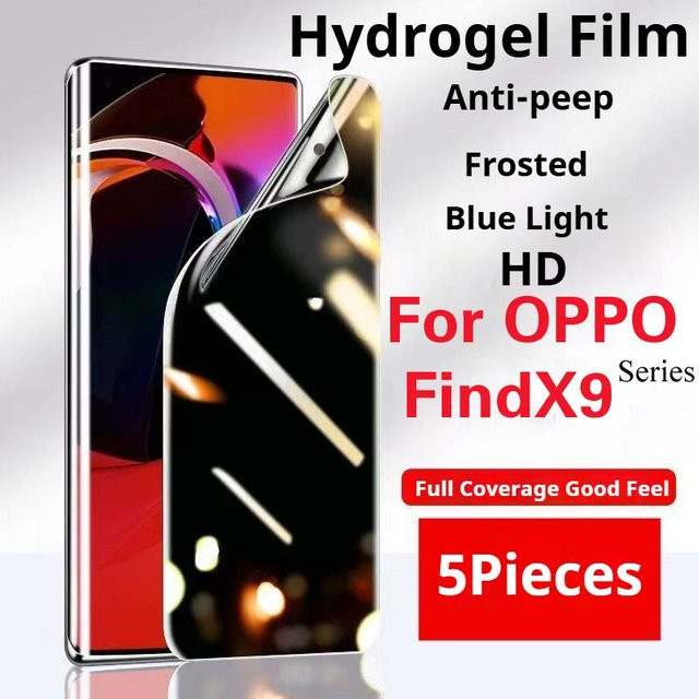 FindX9 Ultra Matte Hydrogel-Schutzfolie mit Sichtschutz für OPPO Find X9 Pro, Find X9s Pro und Find X9+ in Blau/Transparent - Bild 1