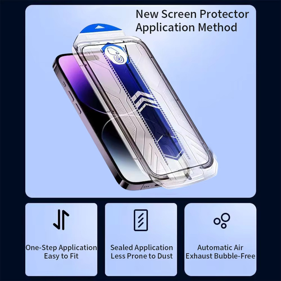 DO AS YOU WISH Displayschutzfolie aus gehärtetem Glas für iPhone 17 16 15 14 13 12 11 Pro Max XS Max XR Air X transparent - Bild 4