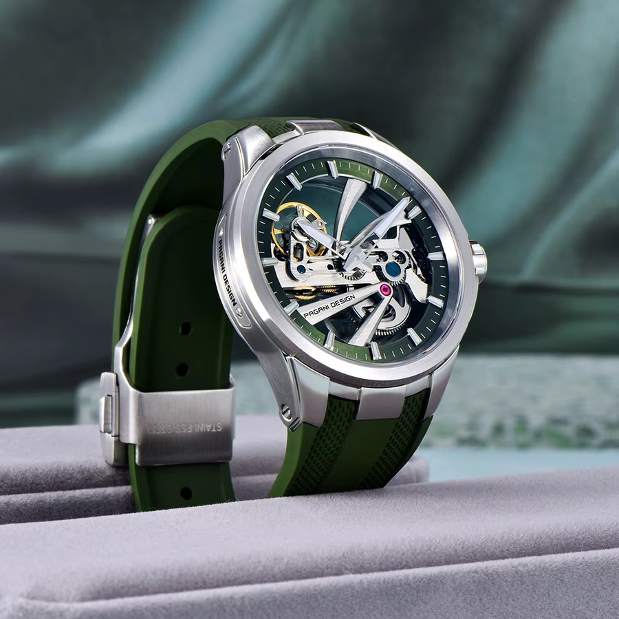 PAGANI DESIGN Armbanduhr Automatik, Edelstahl, Grün, Herren - Bild 2