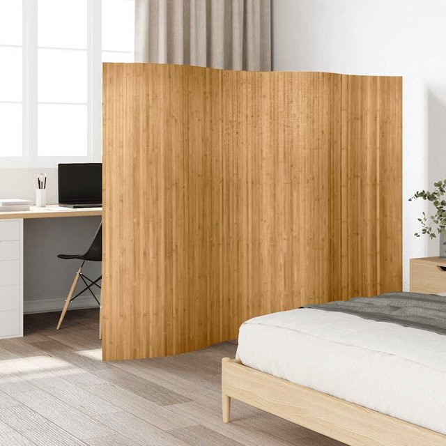 VIDAXL Paravent aus natürlichem Bambus als Sichtschutz und Raumteiler, B/H: 250 x 165 cm - Bild 1