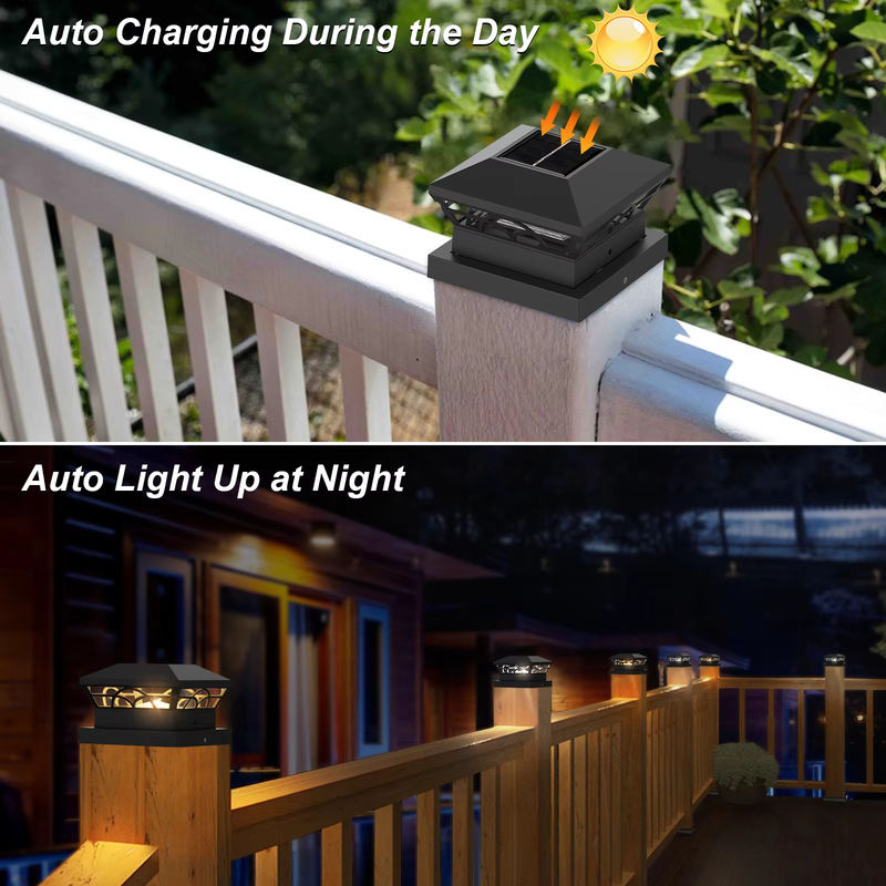 T-SUNRISE Solar LED Außenleuchte IP65 mit Dämmerungssensor für Garten und Terrasse in Schwarz, Warmweiß - Bild 4