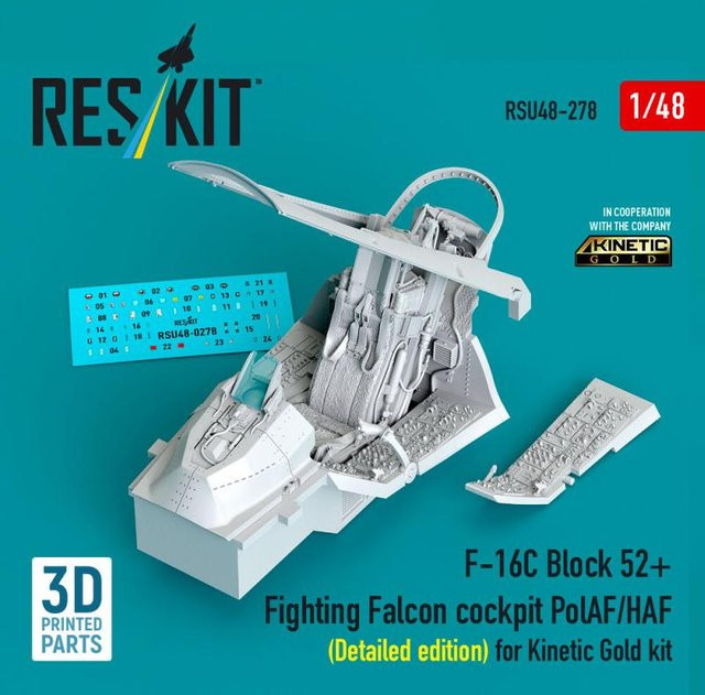 ResKit Models F-16C Block 52+ Fighting Falcon Cockpit PolAF/HAF, 1:48 - Bild 1