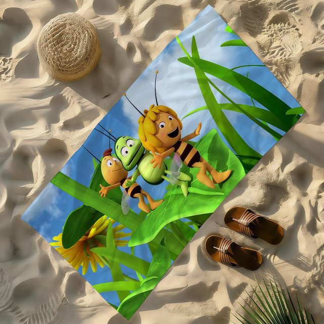 Ka Chen Mutong Strandtuch Maya die Biene, Multicolour, B: 86 cm, H: 163 cm - Bild 1