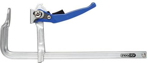 KS Tools Ganzstahl-Schnellspann-Schraubzwinge in Blau mit einer Spannweite von max. 250 mm - Bild 1