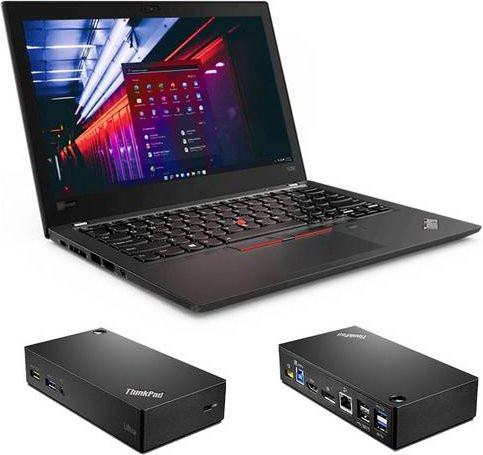 Lenovo ThinkPad X280 Refurbished Notebook in Schwarz mit 12,5 Zoll Full HD Display, Intel Core i5 8250U, 8GB RAM und 256GB SSD - Bild 1