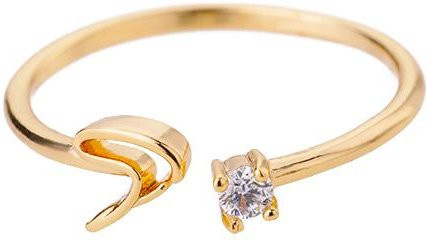 Initialring Edelstahl, Gold, Damen - Bild 1