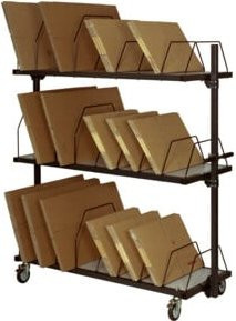 Rocholz Kartonmagazin SYSTEM 2000 fahrbar, braun, B/T/H: 160 x 60 x 186 cm - Bild 1