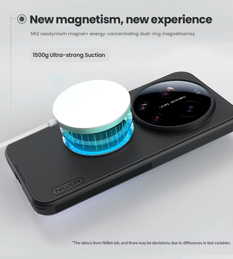 Nillkin Schutzhülle für Xiaomi Mi 17 Ultra 5G, ultradünne magnetische PC-Hülle mit mattem Finish und weichem Kantenschutz in Schwarz - Bild 3