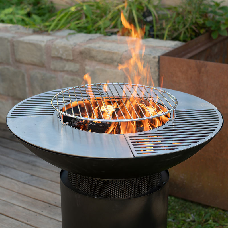 Westmann Grillplatte aus Stahl und Edelstahl in Schwarz, B/T: 75 x 75 cm - Bild 4