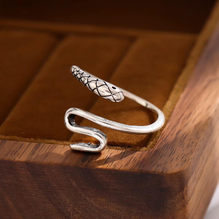 GaGa-Duck Ring, 925 Silber, Schlange, Vintage - Bild 3
