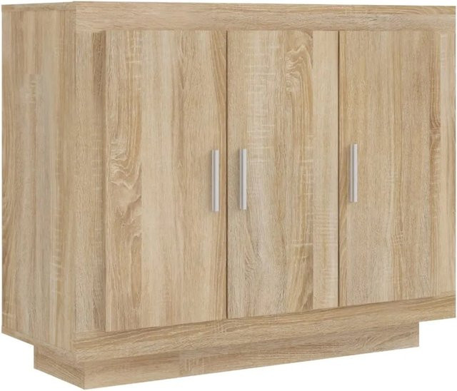 vidaXL Sideboard Sonoma-Eiche in Braun aus Holzwerkstoff, B/T/H: 92 x 35 x 75 cm - Bild 1