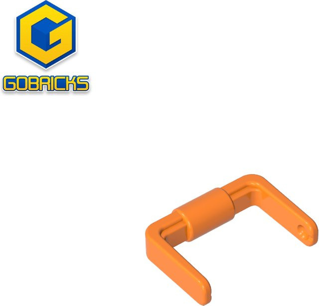 Gobricks GDS-2077 Eimer 1 x 1 x 1 Griff, Bausteine, Orange - Bild 1