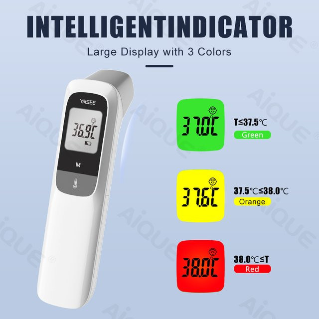 AIQUE Infrarot Stirnthermometer berührungslos in Weiß zur Temperaturmessung für Kinder und Erwachsene sowie zur Lebensmittel- und Milchmessung in ℃ und ℉ - Bild 1