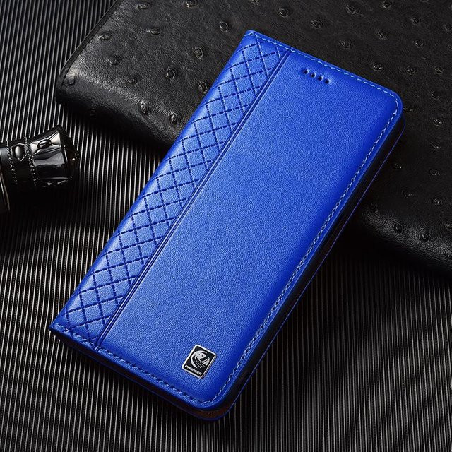Napa Echtleder Flip Case für Motorola Moto Edge 60 60S 50 40 30 20 Neo Ultra Stylus Fusion Business Handyhülle in Blau - Bild 1