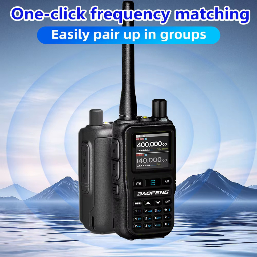 Baofeng UV-5R Mini Walkie Talkie Set mit Bluetooth und USB-C Ladegerät in Schwarz oder Grau - Bild 2