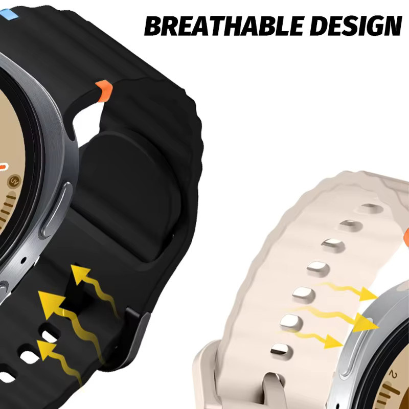 Samsung Uhrenarmband Silikon, Schwarz, Unisex - Bild 6