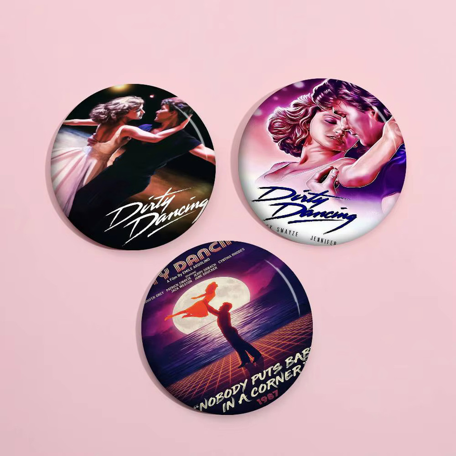 Brosche Dirty Dancing Cartoon Anime, Rund, Bunt - Bild 1