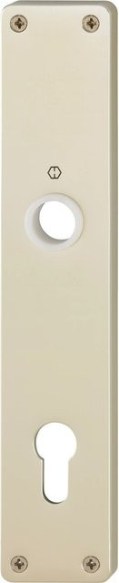 Hoppe Langschilder Paar aus Aluminium eloxiert in Silber und Beige PZ-92 mit Schraubbefestigung - Bild 1