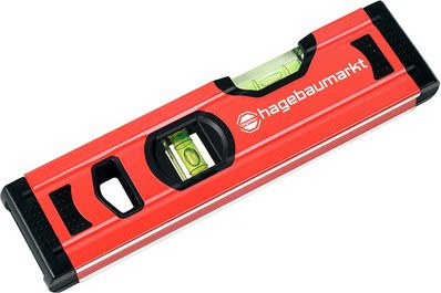 Hagebau Wasserwaage mit 2 Libellen in Rot, B/H: 20 x 5,1 cm - Bild 1