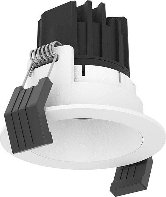 LUX-IT Solo LED-Deckeneinbaustrahler in Weiß, 7 Watt, dimmbar, Warmweiß 2700K, IP44, rund - Bild 1