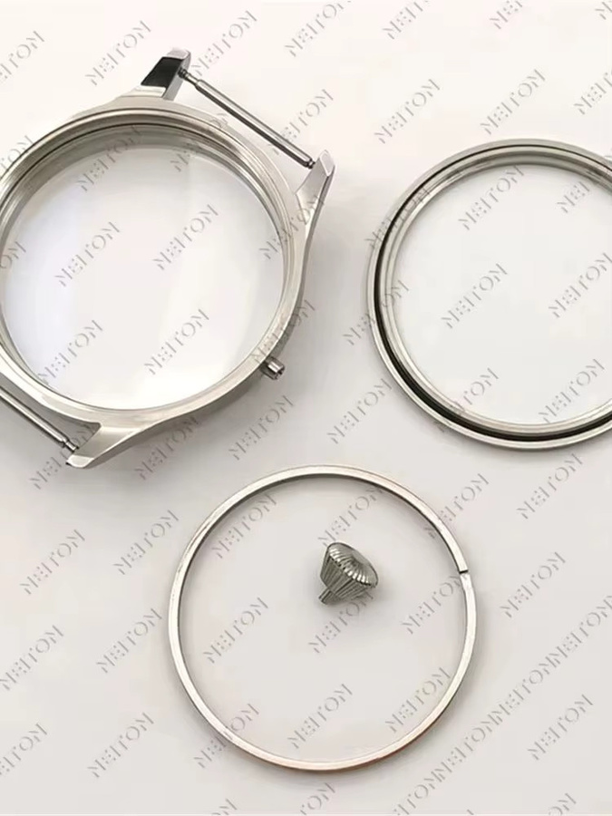 NEITON Uhrengehäuse Edelstahl, 44 mm, Silber, Unisex - Bild 1