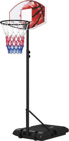 SPORTNOW Basketballkorb Basketball mit Ständer Outdoor Stahl Schwarz