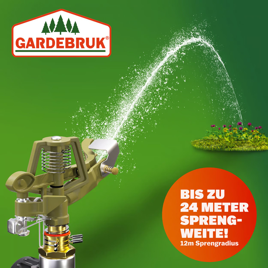 Gardebruk 2er-Set Impulsregner Rasensprenger mit 360 Grad Sprühaufsatz und Erdspieß in Mehrfarbig - Bild 2