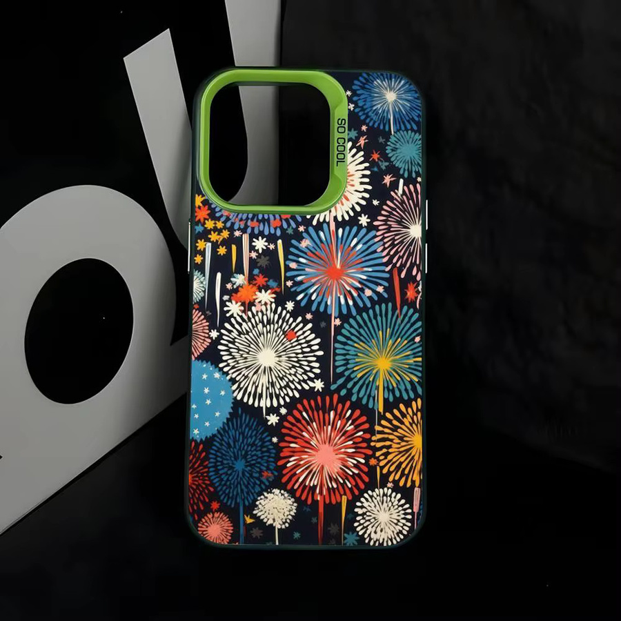 Bunte Feuerwerks-Handyhülle für iPhone 17 17Air 16 15 14 13 12 11 Pro Max Plus in Silber und Multicolour - Bild 4