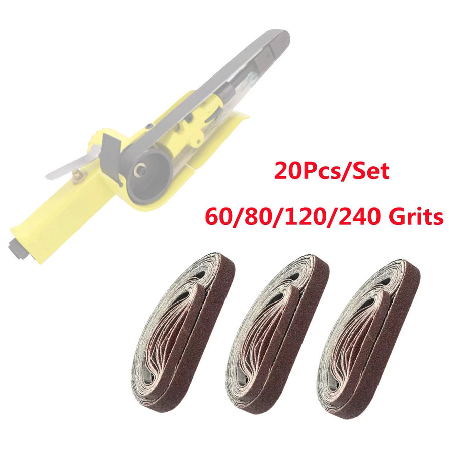 10er Set Schleifbänder für Bandschleifer in den Körnungen 60 bis 400 mit Breiten 10 mm und 20 mm - Bild 3