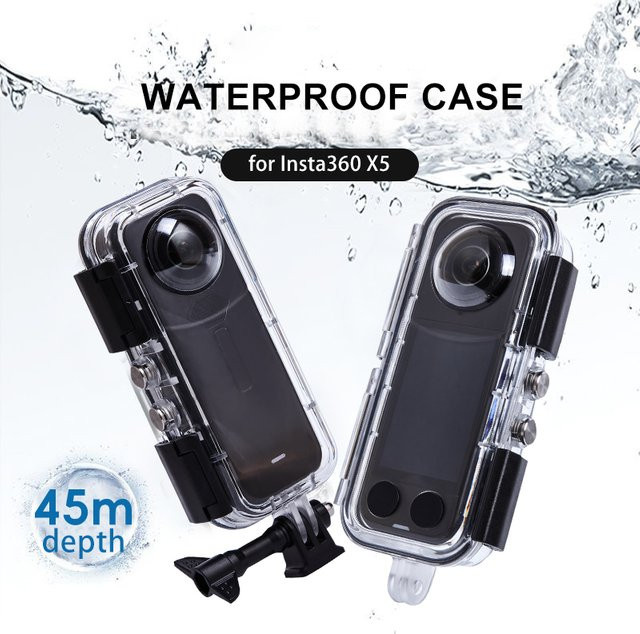Insta360 X5 Unsichtbare Tauchhülle Transparent Wasserdichtes Unterwasser Gehäuse bis 45m Tiefe - Bild 1