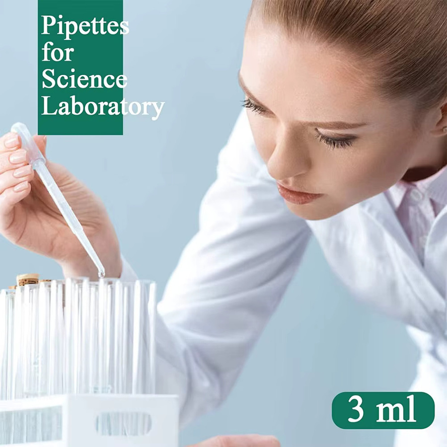 100 Stück Einweg-Transferpipetten aus Kunststoff, transparente kalibrierte Tropfer für Labor und DIY-Projekte, 3 ml - Bild 2