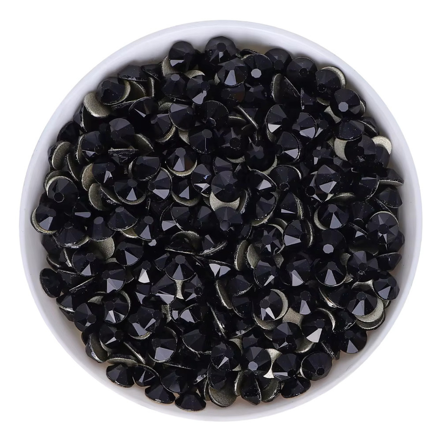 QIIY Strasssteine Kristall Schwarz, Glänzend, Nail Art Zubehör - Bild 2